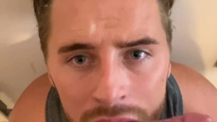 GAGGING ON 10 INCH COCK