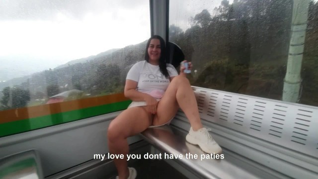 They catch me fucking in the cable car of Medellin Colombia kathalina7777 exhibitionist forever