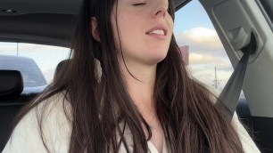 Wintery Tim Horton's Drive Thru Visit with My Pornhub Vibrator!!