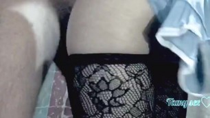 I fuck my boss while his wife waits for him outside