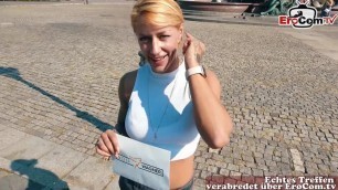 REAL BLIND DATE with german sporty fitness blonde from berlin