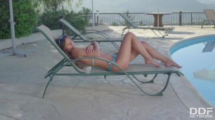Poolside Delight: Ukrainian Stunner Displays & Entertains - Nikki / DDF Network - PornGO.com