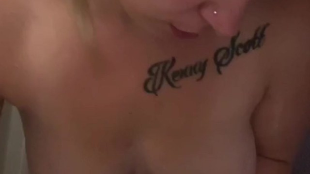 Stepbrother and stepsister share shower together things get extremely wet and soapy.