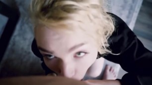 Slim Blonde in POV Handjob & Blowjob /  - PornGO.com