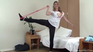 Hairy blonde Melisa concludes workout with nude self-pleasure / We Are Hairy - PornGO.com