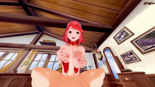 Pyra titty fucks you and sucks your dick from your POV.