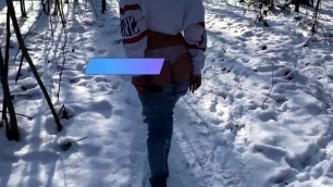 WARM ONSZELF MET HETE ANALE CREAMPIE IN DE SNEEUW