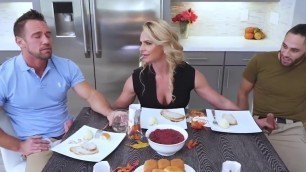 Lusty blonde milf Phoenix Marie ass drilled by two horny guys