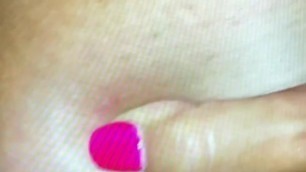 Handjob over nipple