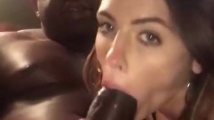 Adriana chechik sucks a black cock