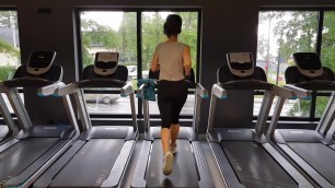Working out in the gym
