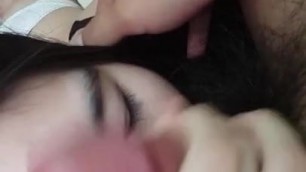 Korean girl sucks and the fucks