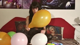 Balloon blowing & popping by teen girl pt2