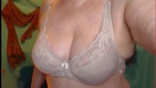 Granny in tan tights