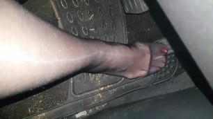 mom's pedal pump with stinky feet