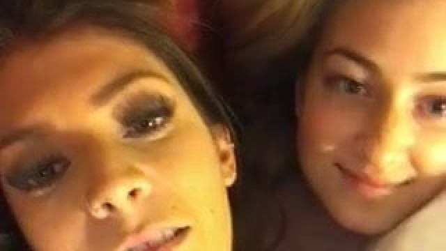 2 American lesbians have some fun in bed with viewers