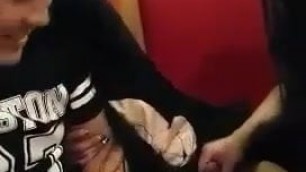 Shemale Public Bar Blowjob