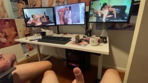 Wank buds pumping our cocks to Codi Vore