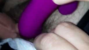 Both of us wearing panties and feminine pads while fucking