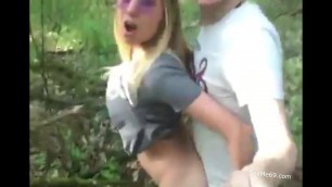 My busty Ukrainian girlfriend gives in the woods. Satisfied