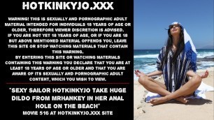 Sexy Sailor Hotkinkyjo takes huge dildo from mrhankey in public