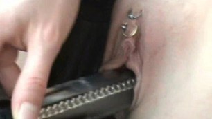 Milf using Dildo in Car