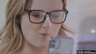 Busty babe sells virginity to rough guy and gets facefucked