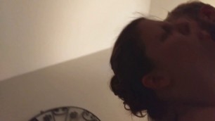 Wife fucks huge black dildo
