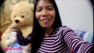 10 Weeks Pregnant Thai Teen Heather Deep gives blowjob and gets cum in mouth and swallows