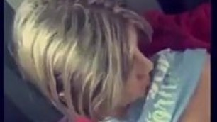 super moaning orgasm in the car