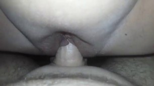Fucking fat wife and filling her full of cum