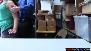 Teen thief with a big ass tag teamed by LP officers