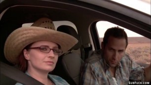 Hitchhiker bound and fucked in desert