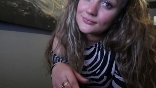 THICK BLONDE GIRL LOOK INTO YOUR EYES and SMOKE A CIGARRETE FOR YOU&excl;