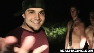 Group Of Frat Boy Hunks Tugging Their Cocks Outdoors