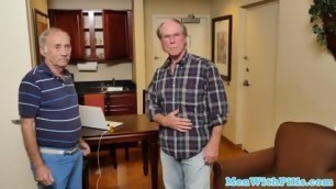 Facialized Beauty Cumcovered By Two Seniors