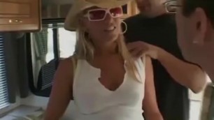 blonde Milf picked up for bangvan orgy