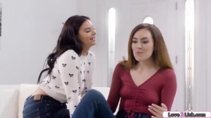 2 Busty College Girls Play A Game And End Up Licking Pussy
