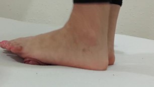Barefoot footplay, footjob and cockcrush with cumshot Porn Videos