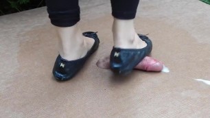 Cockcrush dance with lovely feet and balerinas with cumshot Porn Videos
