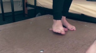 First Cockcrush then barefeet and balerina footjob with cumshot Porn Videos
