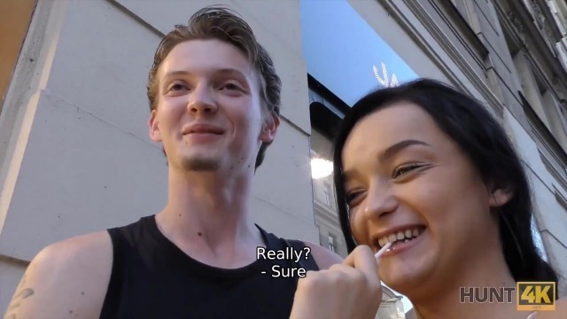 HUNT4K Need for money motivates sweetheart to have an affair with stranger Porn Videos