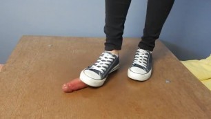 Converse cockcrush and shoejob with cumshot Porn Videos